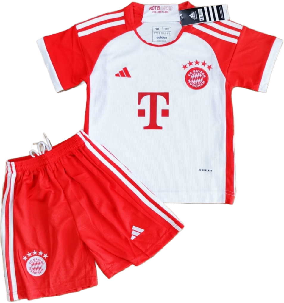 Kids Bayern Munich Home 2023/24 Football Soccer Kit