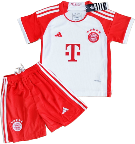 Kids Bayern Munich Home 2023/24 Football Soccer Kit