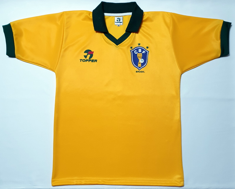 Retro Brazil Home 1986 WC Football Shirt Soccer Jersey Vintage
