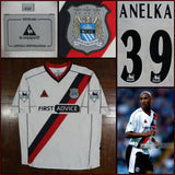 Authentic Manchester City Away Kit 2002-03 #39 Nicolas Anelka Football Shirt Soccer Jersey Size L