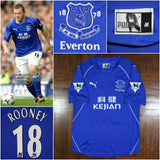 Authentic Everton Home Kit 2002-03 #18 Wayne Rooney Football Shirt Soccer Jersey Size M