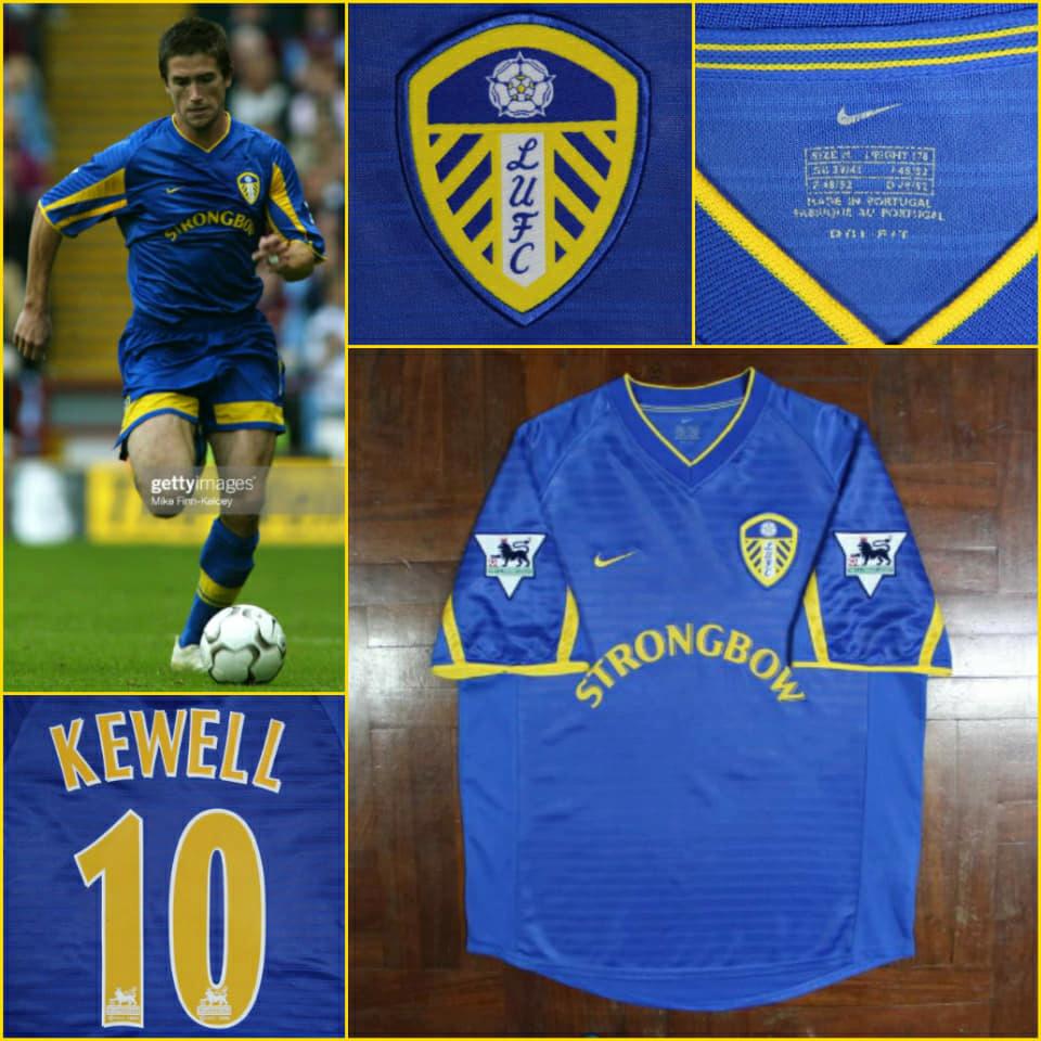 Leeds United 3rd Away Kit 2001-03 #10 Harry Kewell Football Shirt Soccer Jersey Size M