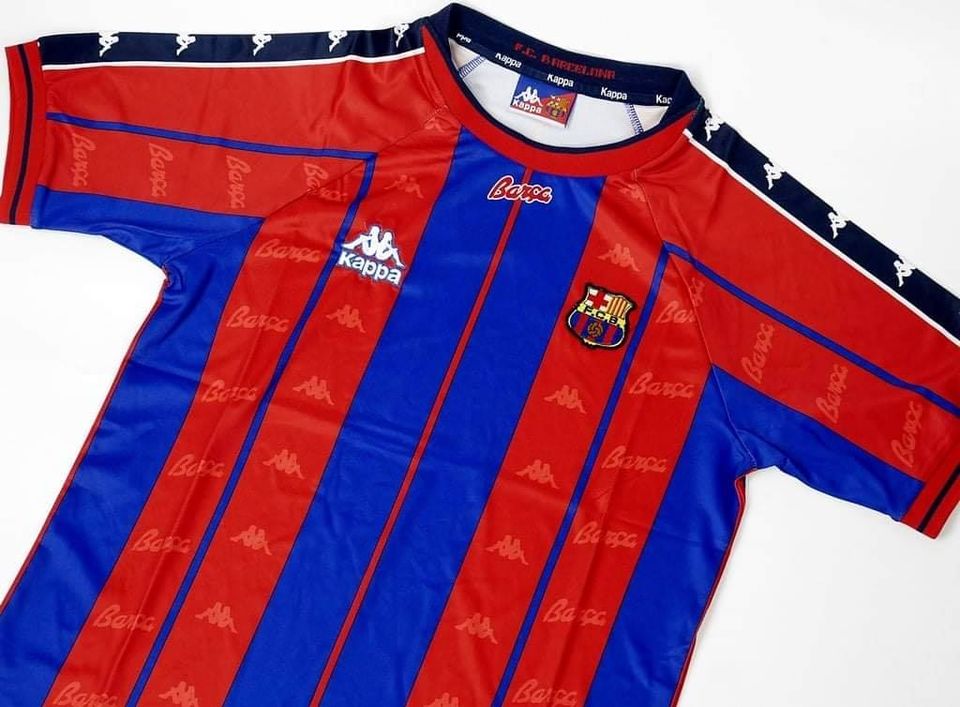 Barcelona Home Kit 1997-98 Football Shirt Soccer Jersey Retro Vintage