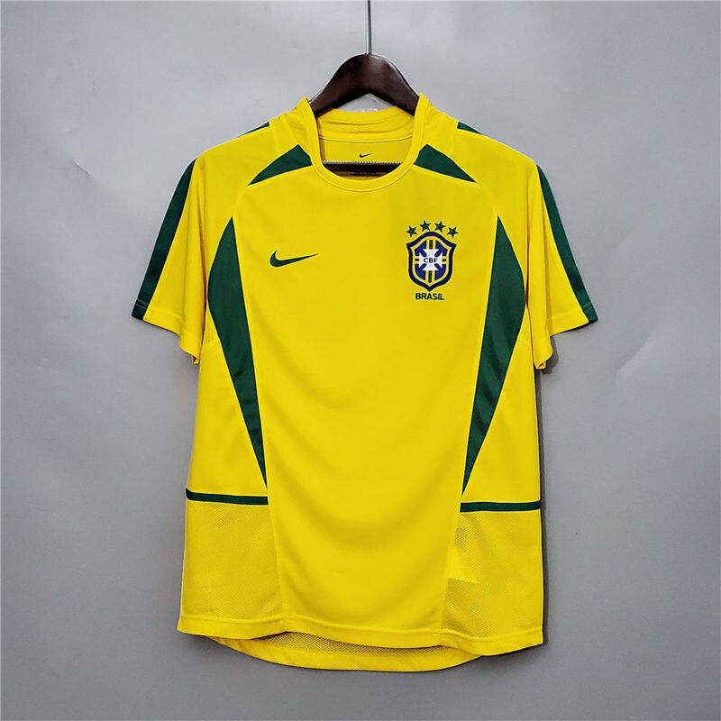 Brazil Home 2002 Football Shirt Soccer Jersey Retro Vintage