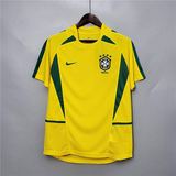 Brazil Home 2002 Football Shirt Soccer Jersey Retro Vintage